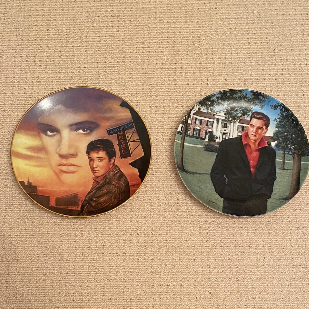 Vintage Elvis Presley Decorative Plates